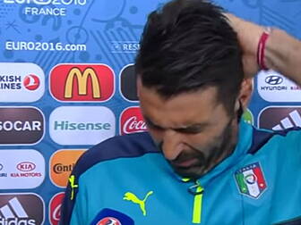 Buffon's struggle to hold...